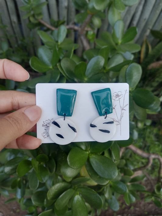 Teal and print